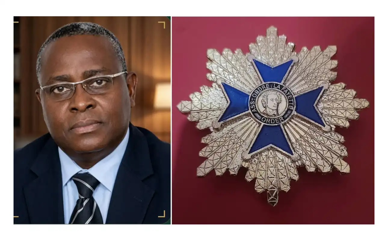 S. E. Abraham D. AKE, Président de l’UIPM AFRIQUE, élevé au grade de Commandeur de l’Ordre de Lafayette